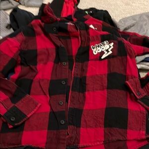 365 kids Red and Black Plaid Jacket size 8